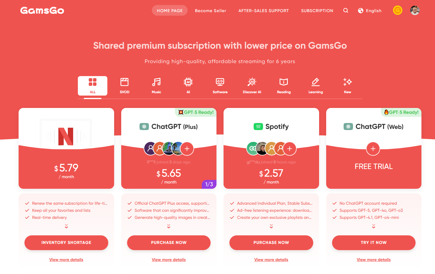 أخيرا تقدر تشتري كل برامج ادوبي وحسابات Chat GPT Plus وغيرهم كتير بربع الثمن وبشكل رسمي - GamsGo