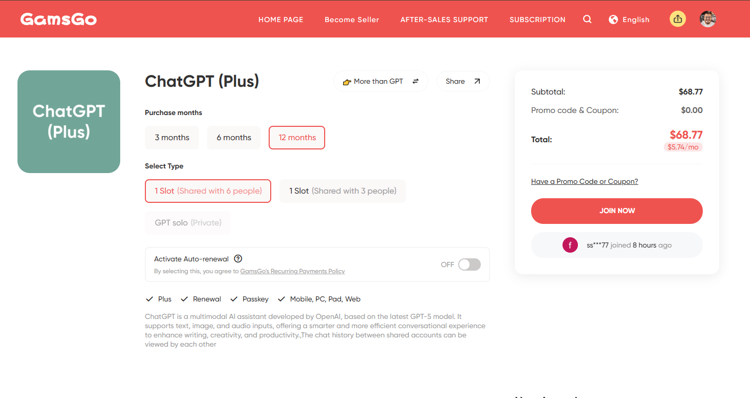 أخيرا تقدر تشتري كل برامج ادوبي وحسابات Chat GPT Plus وغيرهم كتير بربع الثمن وبشكل رسمي - GamsGo